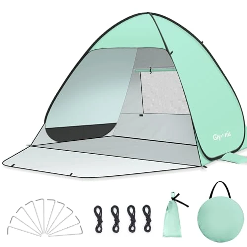 Limited-time offer: Glymnis Pop Up Beach Tent Instant Portable Sun Shade Shelter (S) 1-2 Persons UPF 50+ with Extendable Floor Zipper Door Automatic Easy Up Tent from $36.99 to $36.99 (save 0.00%)