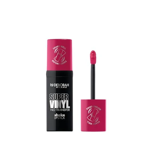 Zeitlich begrenztes Angebot: Deborah Milano Super Vinyl Shake Lipstick Flüssig-Lippenstift aus Vinyl, Nr. 3 Cherry Pink, intensive Farbe und kein Transfer, verleiht Vinyllippen bis zu 16 Stunden, 4 ml von 4.73 € auf 4.73 € (0.00% Rabatt)