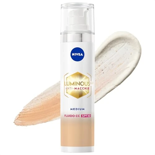 Limitiertes Angebot: NIVEA Luminous630 Fluid CC Cream SPF 30 3-in-1 Medium 40 ml, getönte Gesichtscreme mit verkapselten Pigmenten und Dreifachwirkung, Anti-Flecken-Gesichtscreme mit Hyaluronsäure und Thiamidol von 21.96 EUR auf 21.96 EUR (Spare 0%)