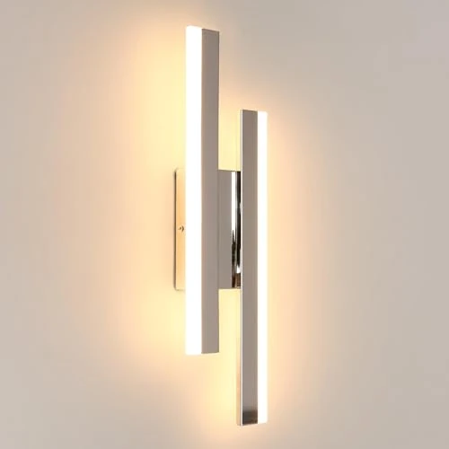 Offerta a tempo: Riserva LED Applique da Parete Interno 16W, 3000K Bianco Caldo, Cromo - 0.00% da 28.99 € a 28.99 €