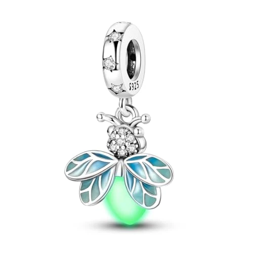 Offerta a tempo: TINSLO Bead Charm Ciondolo Argento Sterling 925 con Cubic Zirconia Pendenti per Pandora Braccialetti, Compatibile con Braccialetti e Collane europei - 56% da 17.99 € a 7.99 €