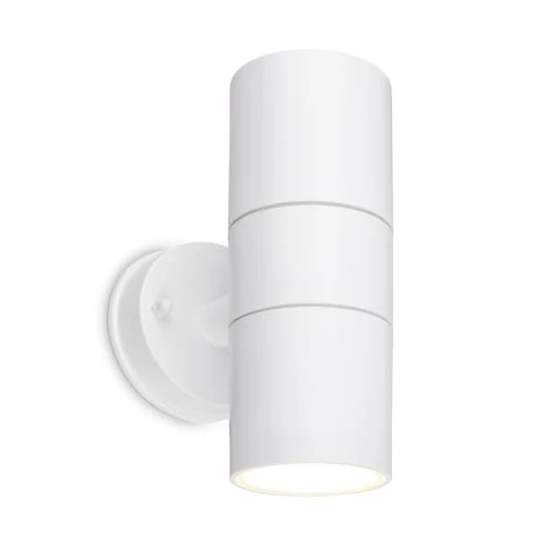 Offerta a tempo: BRILONER - Applique IP54 Antischizzo e Antipolvere, Portalampada GU10, Max. 7W, Lampada Esterna, Proiettore, Illuminazione da Parete, 16x7,5x11 cm, Bianco - 4% da 9.90 € a 9.49 €