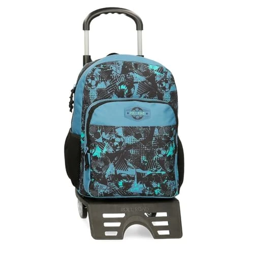 Limited-time offer: ROLL ROAD Soccer, Football Backpack, Children's School Backpack, Made of Polyester, Wide, Ergonomic and Padded Straps, Various Pockets and Compartments., Black/White, 30x40x13 cm, Backpack 40 + from 16.55 £ to 16.55 £ (save 0.0%)