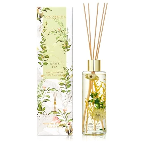 Offerta a tempo: COCORRÍNA Diffusore Profumo Ambiente, tè Bianco 430ml con 8 Bastoncini per la Profumazione della Casa per Il Bagno e la Camera da Letto - 62% da 25.99 € a 9.99 €