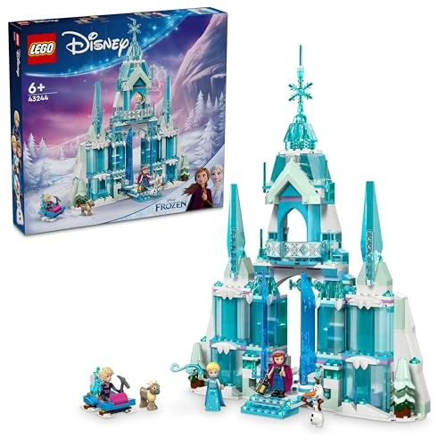 Offre limitée : LEGO Disney Le Palais de Glace d'Elsa, Jouet de Construction avec Château et Mini-poupées Elsa et Anna, Cadeau Amusant pour Filles, Garçons et Fans du Film dès 6 Ans - Objet de Décoration 43244 de 99.86 EUR à 84.88 EUR (remise 15%)
