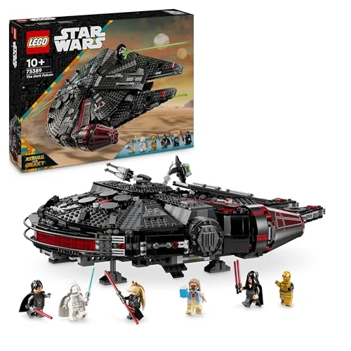 Offerta a tempo: LEGO Star Wars 75389 Dark Falcon - Astronave Giocattolo da Costruire - Set per il Gioco e per l'Esposizione con Shooter, Cannoni e 6 Minifigure Incluso C-3PO - Regalo per Bambini e Fan da 10 Anni - 5% da 179.99 € a 170.99 €