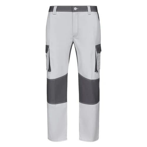Offerta a tempo: VELILLA 103020B Pantalone Bicolore Multitasche, Bianco e Grigio, Taglia 42, bianco e grigio, 46 - 23% da 22.96 € a 17.75 €