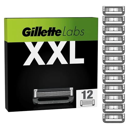 Offerta a tempo: Gillette Labs Lamette Di Ricambio Per Rasoio Barba Manuale, Confezione da 12 Lamette Gillette Labs di Ricambio, Compatibili Con GilletteLabs Con Barra Esfoliante e Heated Razor, Cartucce Rasoio Uomo - 47% da 74.99 € a 39.99 €