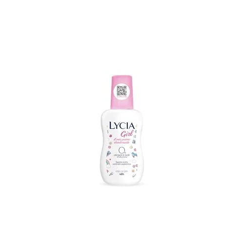 Offerta a tempo: Lycia, Girl Deodorante Bambina Vapo No Gas, Formulato per le Prime Sudorazioni di Bambine e Ragazze, Efficacia fino a 48H, Senza Sali di Alluminio e Senza Alcool, per Pelli Delicate, 75 ml - 53% da 3.99 € a 1.89 €