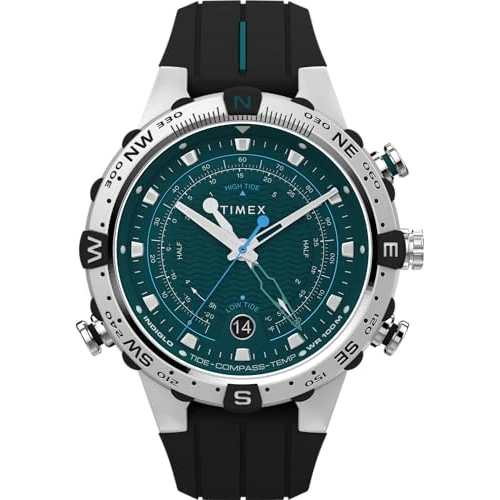 Oferta limitada: Timex Expedition North - Reloj de 45 mm para Hombre, Correa de liberación rápida de Dos Piezas de Silicona Negra, Esfera Verde, Caja de Acero Inoxidable TW2W24200 de 229.63 € a 229.63 € (ahorro 0.00%)