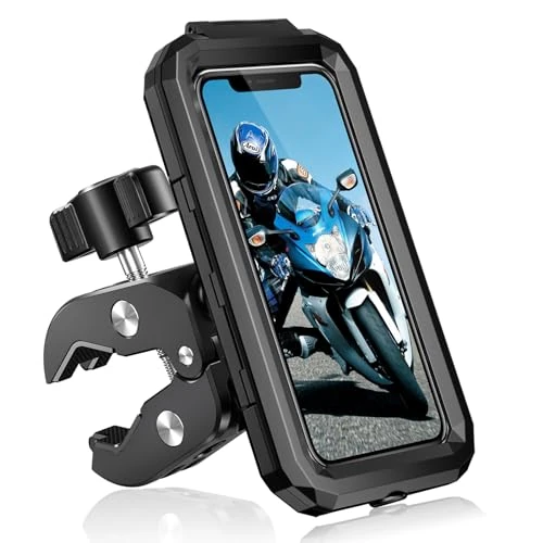 Offerta a tempo: BTNEEU Porta Cellulare Moto Impermeabile Universale Supporto Telefono Bici Porta Navigatore Moto Antivibrazione Supporto Cellulare Scooter con Rotazione a 360° Touch Screen per 5.5"-7.0" Smartphone - 0.00% da 28.99 € a 28.99 €