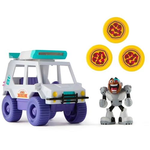 Limited-time offer: DC Comics Teen Titans Go! T-Car Pizza Launcher, Cyborg Action Figure Set with Interactive Features, Kids’ Toys for Boys and Girls Aged 4 and Up from 8.99 GBP to 8.99 GBP (save 0%)