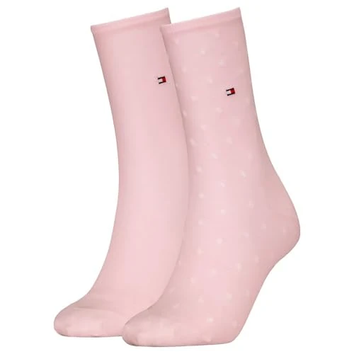 Tommy Hilfiger Femme Dots Classic Sock, Rose Clair, 35-38 EU