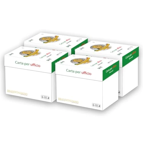 Italiano(イタリアーノ) ユニバーサルペーパー A4 75g – 各500枚入り20連パック – 合計10,000枚 – オフィスや自宅用のすべてのプリンターやコピー機に最適 – ホワイト
