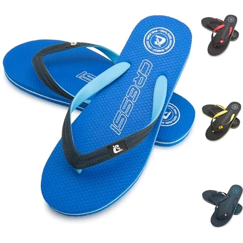 Cressi Leaf Flip Flop - Ciabatte Infradito Adulto Unisex per Spiaggia e Piscina, Azzurro, 35/36