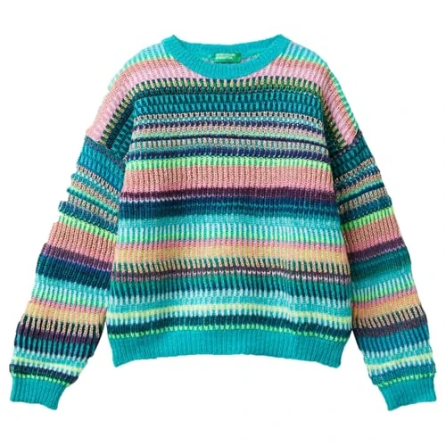 United Colors of Benetton Girls and Girl's Jersey G/C M/L 116qq107l Sweater, Multicolour, 120 cm