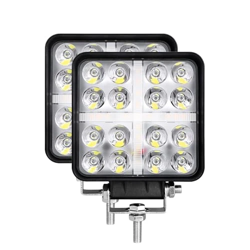 Willpower 2 Pcs LED Arbeitsscheinwerfer, 4 Zoll 48W led fernscheinwerfer, Led Scheinwerfer 12v für Auto Bagger Anhänger Traktoren LKW SUV Offroad