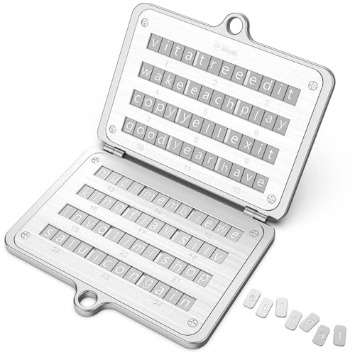 Offre limitée : ELLIPAL Crypto Seed Phrase Storage, 316 Stainless Steel Metal Seed Phrase Storage with Lock Lole, 24 Words Seed Phrase Backup Storage, Compatible with BIP39 Hardware Wallets, Ledger, Trezor de 52.99 € à 52.99 € (0.00% de remise)