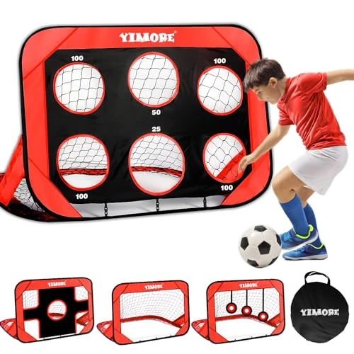 Offerta a tempo: YIMORE Porta da Calcio per Bambini, 4 Modalità Porta da Calcio da Giardino, Pop-up Porte Pieghevole, 120 * 80 * 80cm, per Interni ed Esterni - 39% da 45.98 € a 28.25 €