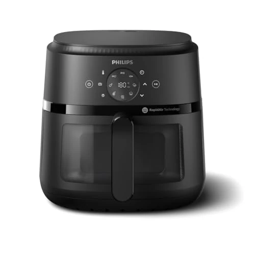 Oferta limitada: Philips Airfryer serie 2000 6,2L - 1700W de Potencia, Ventana transparente, Tecnología RapidAir, Pantalla táctil digital, 13 opciones de cocción, Hasta un 90% menos de grasa, Negro (NA230/00) de 109.99 EUR a 69.99 EUR (ahorro 36%)