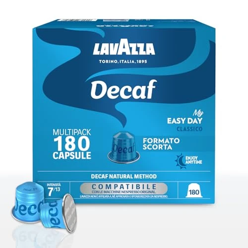 Offerta a tempo: Lavazza, Espresso Dek, 180 Capsule di Caffè in Alluminio Compatibili con Macchine Nespresso* Original, con Note di Frutta Secca e Cioccolato, Arabica e Robusta, Intensità 7/13, Tostatura Media - 0.00% da 54.90 € a 54.90 €