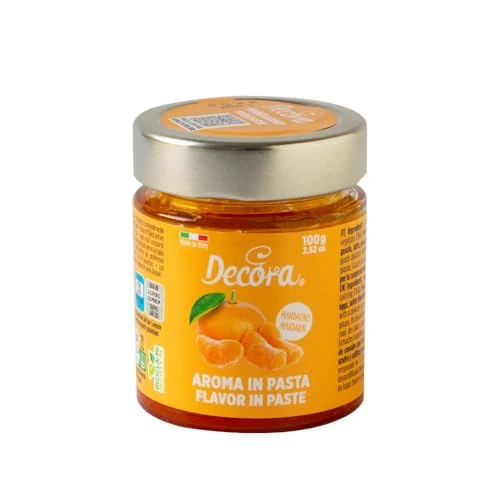 Decora 2100056 Confezione da 100 g di Aroma Mandarino In Pasta Prodotto versatile, Realizzato con ingredienti di alta qualità e materie prime pregiate, Ideale anche in cottura, Made in Italy