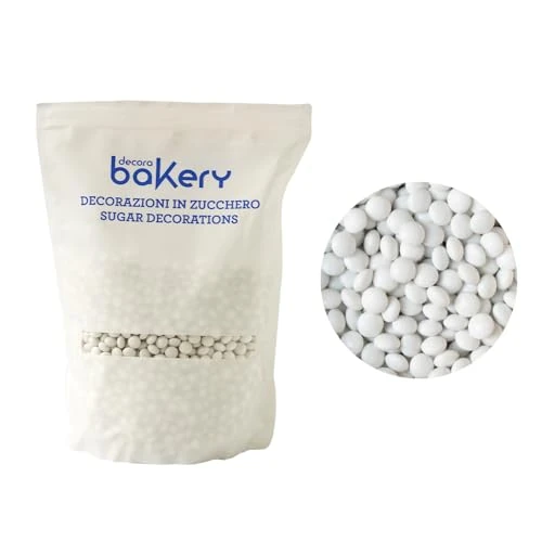 Offerta a tempo: Decora, 5081185 Confezione da 1 Kg di Mini Lenti Cioccolato A Latte Bianco Dim. ⌀ 10 mm, Pronte all’uso, Con il 60% di cioccolato al latte, Confezione Bakery, Made in Italy - 0.00% da 30.79 € a 30.79 €