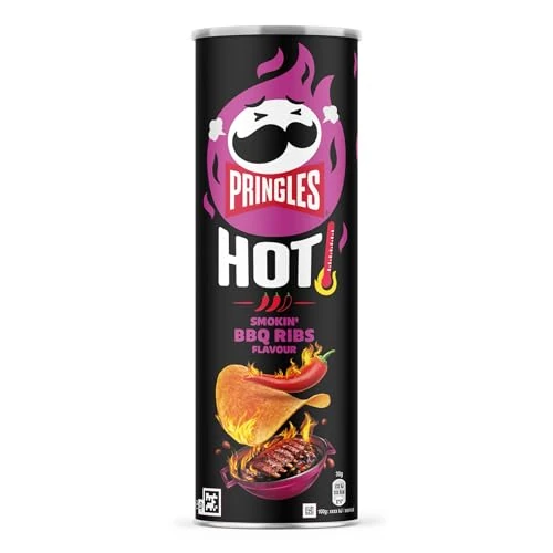 Offerta a tempo: Pringles HOT Smokin' BBQ Ribs Flavour, 160 grammi - 38% da 3.19 € a 1.99 €