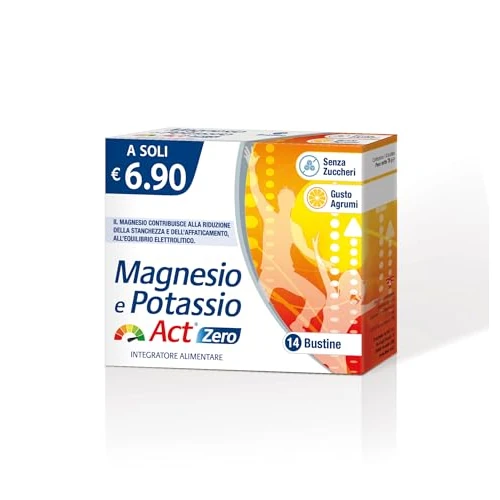 Offerta a tempo: Act Zero - Magnesio e Potassio - 14 Bustine — 48% da 6,90 € a 3,56 €