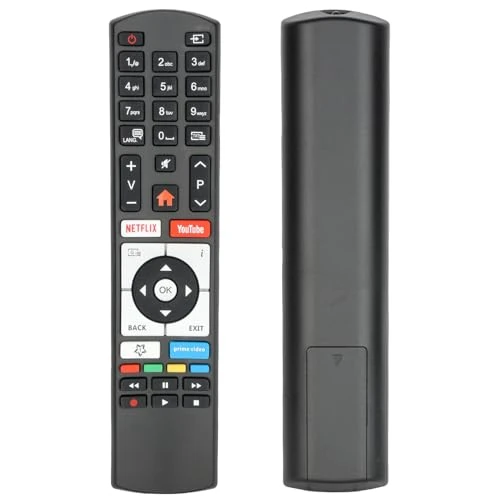 Mando a Distancia RC4318 RC4318P Compatible con Vestel Finlux Telefunken Edenwood 4K Smart TV C40U446 C40U446A D32H289N4CWD D32H289N4CWI Reemplazo Controlador con Netflix Youtube PrimeVideo Botones