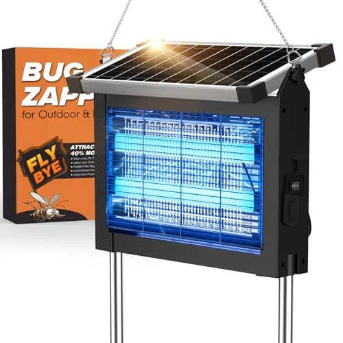 Offerta a tempo: PRANITE Lampada Solare Antizanzare 4000mAh USB Ricaricabile con Luce LED, Zanzariera Portatile per Interni ed Esterni, Viaggi - 26% da 69.99 € a 51.86 €