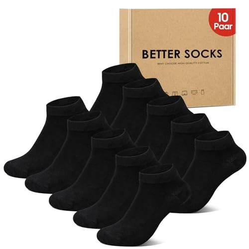Zeitlich begrenztes Angebot: IceReco Sneaker Socken Herren 39-42 Kurz Damen Kurze Socken Schwarz 10 Paar Baumwolle Sportsocken Damensocken Laufsocken Sport Halbsocken Sneakersocken Herrensocken Sommer Halbe Low Running Socks von 24.99 € auf 10.44 € (58% R