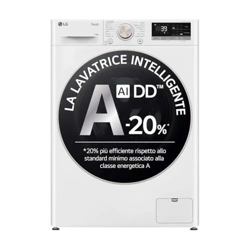 Oferta limitada: LG AI DD F4R7013TSWG - Lavadora de 13 kg, de carga frontal, serie R7, lavadora clase A -20%, 1400 rpm, TurboWash 360, vapor en 7 programas, Wi-Fi, Inverter Direct Drive, libre instalación, color de 534.33 € a 534.33 € (ahorro 0.00%)