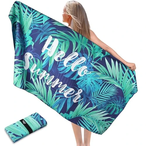 Oferta limitada: Pameil Toalla Playa Grande, 90x180cm Toalla Microfibra Prevención de Arena, Toallas de Playa Ligera y de Secado Rápido, Aplicable a Playa,Gimnasio,Viajes,Sauna, C04-042-01 de 13.99 € a 12.16 € (ahorro 13%)