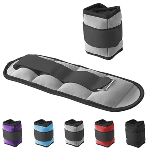 Zeitlich begrenztes Angebot: G5 HT SPORT Gewichtsmanschetten für Knöchel und Handgelenke | Verstellbar mit Klettverschluss | Für Fitness, Yoga, Rehabilitation, Joggen, Gymnastik, Aerobic, Fitnessstudio (2 X 1,5 KG (GRAU)) von 21.90 € auf 21.90 € (0.00% Ra