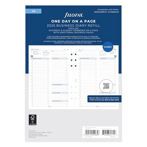 Limited offer: A5 Day per page 5 language appointments 2025 from 10.83 EUR to 10.83 EUR (save 0%)