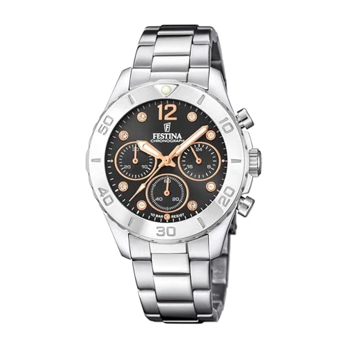Limited offer: Festina Women's Pink Boyfriend Collection Stainless Steel Watch Bracelet from 124.83 EUR to 124.83 EUR (save 0%)