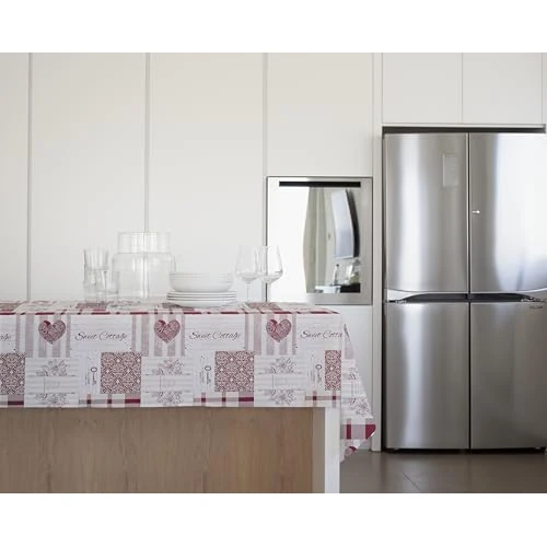 Offerta a tempo: Gemitex Tovaglia Tradition, Felpata, Cerata Impermeabile e Antimacchia, Decoro 4163 Tirolese Rosso, Ideale x Tavoli Quadrati e Rotondi da 4 persone, 140 x 140 cm MADE IN ITALY, Rifinita con Tagliacuci - 10% da 9.49 € a 8.54 €