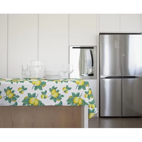 Offerta a tempo: Gemitex Tovaglia Tradition, Felpata Cerata Impermeabile e Antimacchia Decoro 4138 Limoni di Sorrento, Ideale x Tavoli Quadrati e Rotondi da 4 persone 140 x 140 cm MADE IN ITALY Rifinita con Tagliacuci - 14% da 9.49 € a 8.17 €