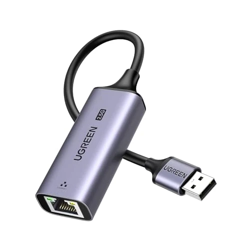 Offerta a tempo: UGREEN 2.5 G Adattatore Ethernet USB 3.0 a RJ45, Convertitore LAN USB-A 2500 Mbps Scheda di Rete Plug and Play in Alluminio in Windows 11 MacOS Compatibile con PC Laptop Router NA - 30% da 29.99 € a 20.99 €