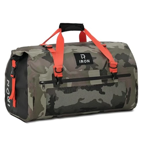 BORLENI Motorrad Hecktasche Gepäckrolle wasserdicht 50L – Premium Motorradtasche mit Rolltop, Reflektoren & MOLLE-System, als Reisetasche/Satteltasche für Touring, Camping & Outdoor
