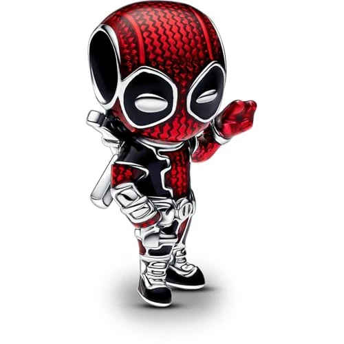 Offerta a tempo: PANDORA Ciondolo di Deadpool della Marvel in argento 9 con smalto rosso e nero - 52% da 69.00 € a 33.10 €