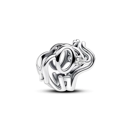 Offerta a tempo: PANDORA Ciondolo a forma di elefante Moments in argento Sterling con zirconia cubica trasparente - 24% da 19.00 € a 14.40 €