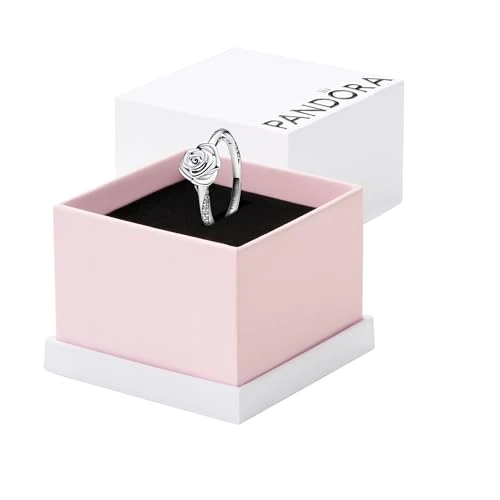 Offerta a tempo: PANDORA Anello Moments con rosa, in argento Sterling con zirconia cubica trasparente, 54 - 34% da 49.00 € a 32.20 €