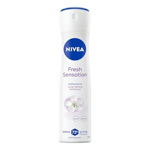 NIVEA Deospray Fresh Sensation 150 ml, Damendufterfrischer für bis zu 72h Schutz, Antitranspirant und antibakterielles Spray mit INFINIFRESH Formel für langanhaltende Frische