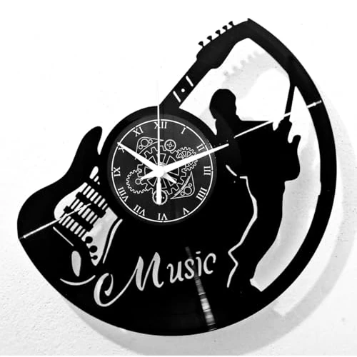 Offerta a tempo: | Orologio Da Parete | Chitarra | Strumenti Musicali | Musicista | Bassista | Musica | Batteria | Rock Metal Punk | Tastiera | Idea Regalo, Nero-02 - 0.00% da 35.99 € a 35.99 €
