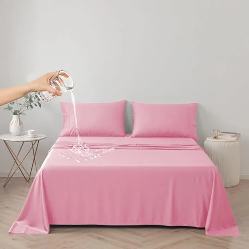 Oferta limitada: DUJUIKE Cubierta de Cama Impermeable, sábana Impermeable, Protector de colchón, Funda de sofá para Perro, Gato, niños (Cal King/King 230 * 250cm, Rosa) de 36.99 € a 28.87 € (ahorro 22%)