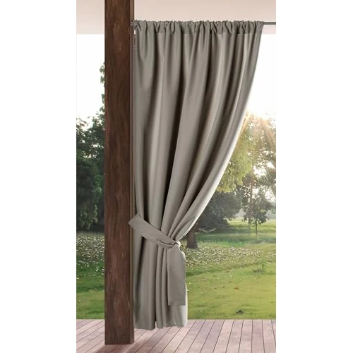 Eurofirany GARDEN Tenda per Esterni con Tasca Per Asta - 1 Pezzo. Tende impermeabili per Terazze, Tenda per Gazebo Pergolata Patio Balcone, Protezione Solare e Privacy, 155x200 cm, Cappuccino