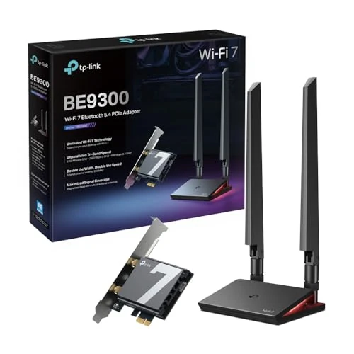 Offerta a tempo: TP-Link Archer TBE550E PCIe Adattatore BE9300Mbps WiFi 7, Scheda Bluetooth 5.4, WPA3, Antenne Multi-Direzionali, Indicatore Luminoso Status Wi-Fi, Scheda WiFi PC Fisso, Supporta Windows 11(64-bit) - 35% da 99.99 € a 64.99 €