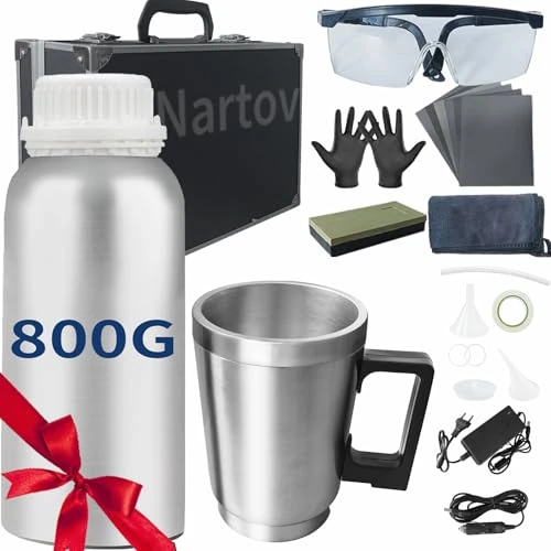 Nartov A 800G Repair Fluid, Headlight Polishing Set, Headlight Polish Repair Tool, Headlight Treatment Set, Headlight Vaping Set for Yellowing (Confezione da 800 g)